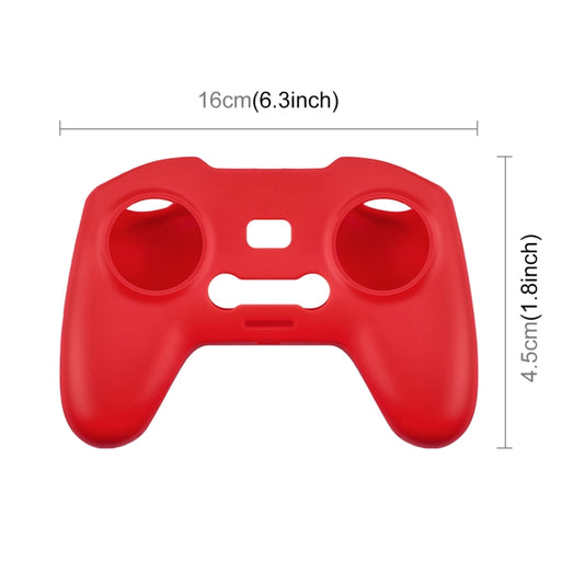For DJI FPV Combo Remote Control PULUZ Silicone Protective Case with Neck Strap(Red) by PULUZ