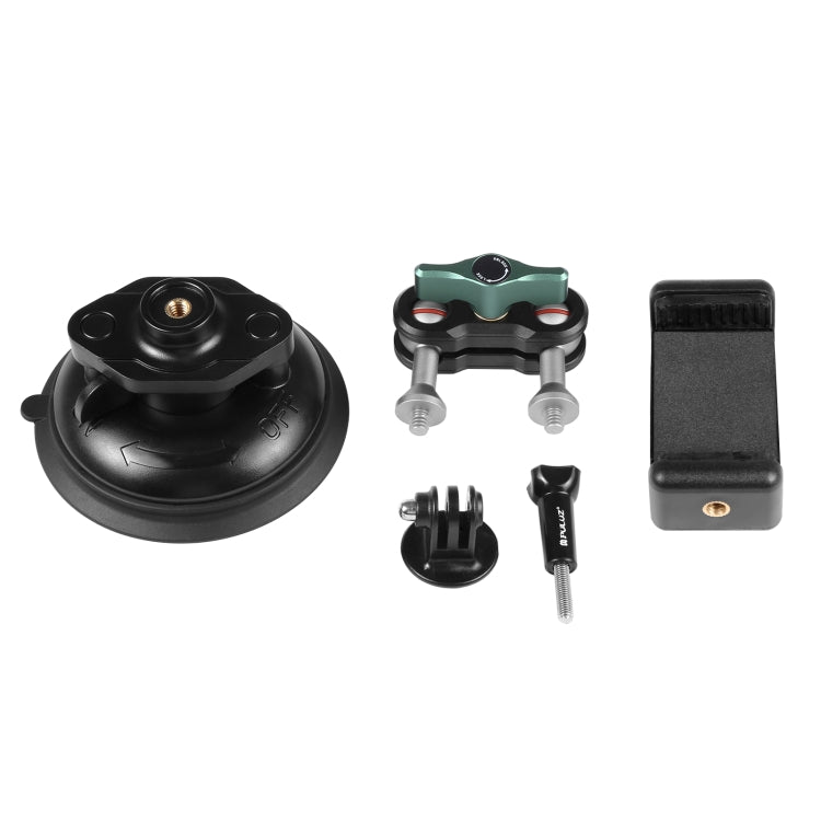 PULUZ Magic Arm Strong Suction Cup Aluminum Alloy Mount(Black) by PULUZ