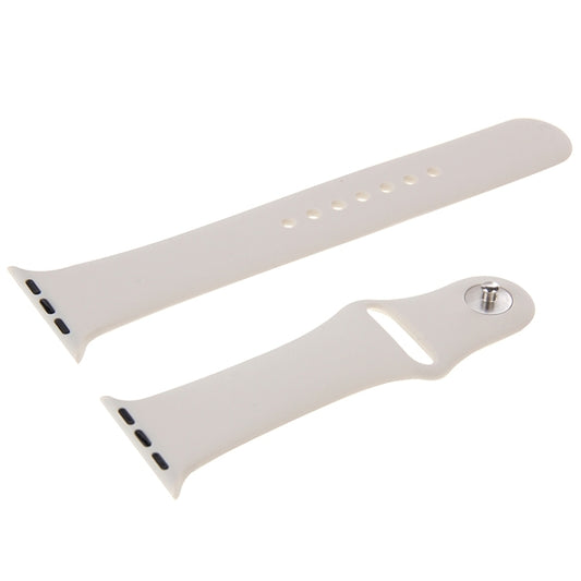 For Apple Watch Sport 38mm High-performance Longer Silicone Sport Watch Band with Pin-and-tuck Closure(Beige) by buy2fix