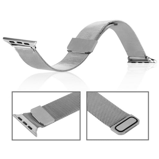 For Apple Watch 38mm Milanese Loop Magnetic Stainless Steel Watchband(Silver) by buy2fix