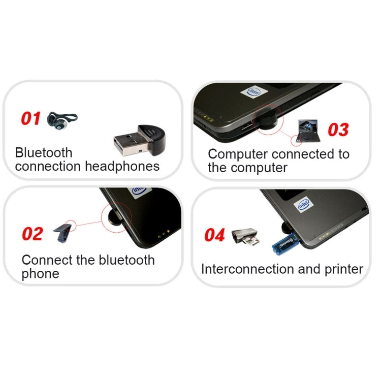 Driveless Bluetooth USB Dongle (Adapter) With CSR Chip,Plug & Play(Black) by buy2fix