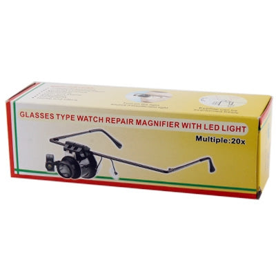 20X Glasses Type Watch Repair Magnifier With LED Light by buy2fix