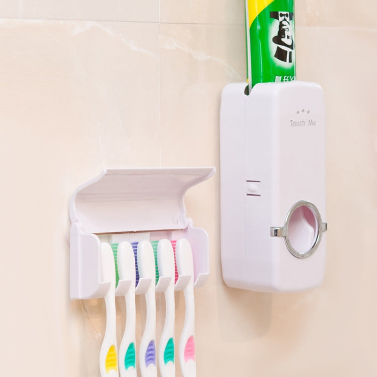 Automatic Toothpaste Dispenser With Toothbrush Holder by buy2fix