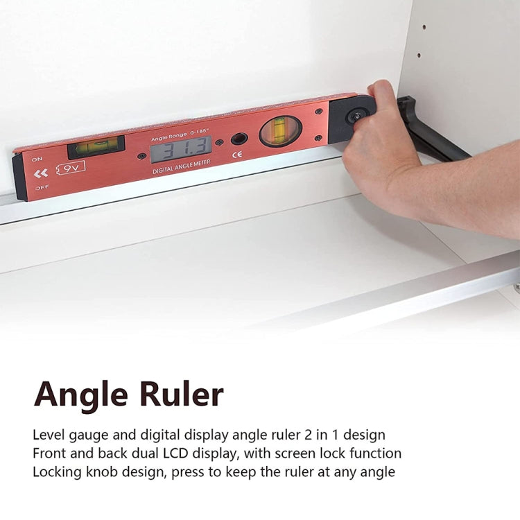 Digital LCD Display Angle Meter with Spirit Level by buy2fix