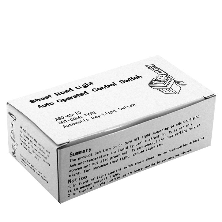 AS-10 10A 220V 50-60Hz Photo Control Auto On/Off Street Light Switch by buy2fix