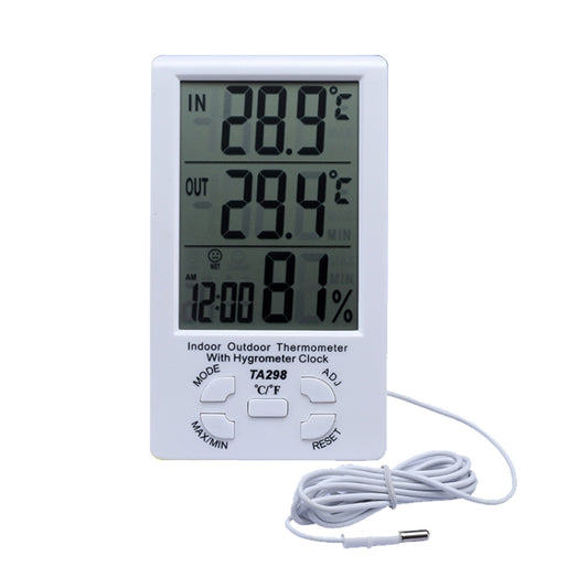 TA298 Digital LCD Humidity / Hygrometer and Thermometer with Extra Sensor Cable by buy2fix