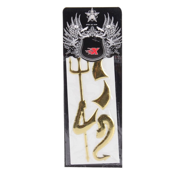 3D Demon Pattern Auto Emblem Logo Decoration Car Sticker, Size: 15cm x 5.5cm (approx.)(Gold) by buy2fix