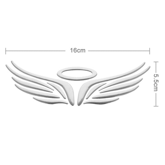 3D Angel Wings Pattern Car Sticker, Size: 16cm x 5.5cm (approx.)(Silver) by buy2fix