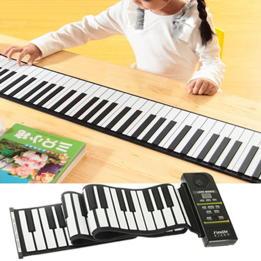 88 Keys Portable MIDI Silicone Flexible Roll Up Piano, Keyboard: 133 x 14.2 x 0.6cm by buy2fix