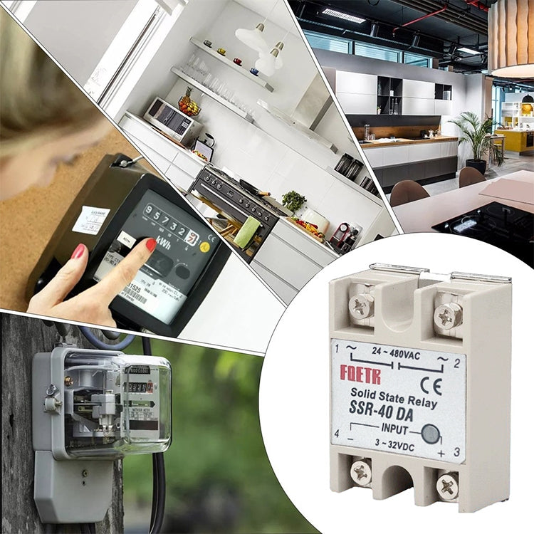 SSR-40DA AC 24-480V Solid State Relay for PID Temperature Controller, Input: DC 3-32V by buy2fix