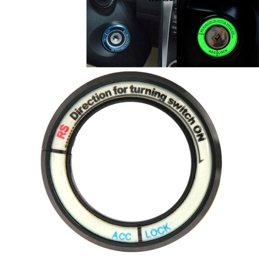 Fluorescent Aluminum Alloy Ignition Key Ring, Inside Diameter: 3.4cm(Black) by buy2fix