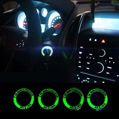 Fluorescent Aluminum Alloy Ignition Key Ring, Inside Diameter: 3.4cm(Red) by buy2fix