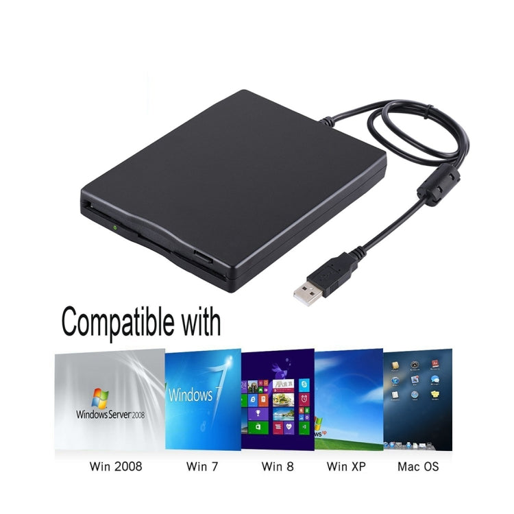 3.5 inch 1.44MB FDD Portable USB External Floppy Diskette Drive for Laptop, Desktop by buy2fix