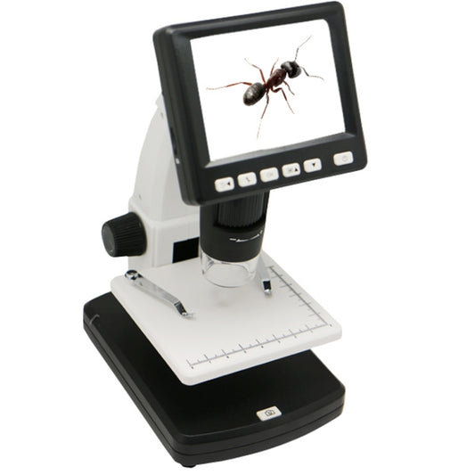 500X 5 Mega Pixels 3.5 inch LCD Standalone Digital Microscope with 8 LEDs, Support TF Card up to 32G (DMS-038M)(White) by buy2fix