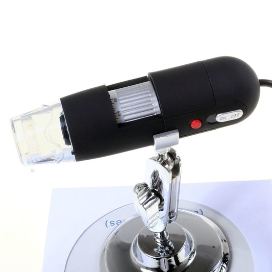 2.0 Mega Pixels 800X USB Digital Microscope with 8 LED White Light / Holder(Black) by buy2fix