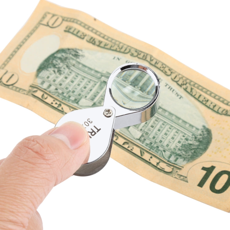 Mini Portable 30X Jewelry Magnifier(Silver) by buy2fix