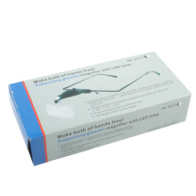 1.5X / 2.5X / 3.5X Magnifier Glasses with LED Light(Black) by buy2fix