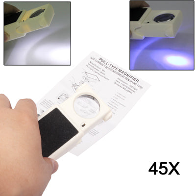 Pull-Type 45X Jewelry Magnifier(White) by buy2fix