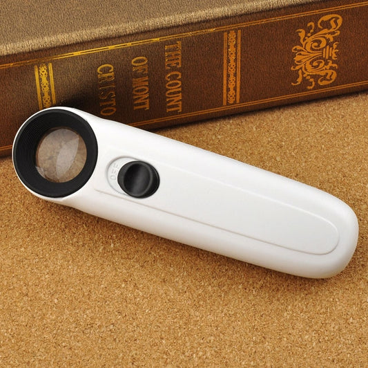 40X Handheld Exclamation Mark Style Magnifier with 2-LED Light by buy2fix