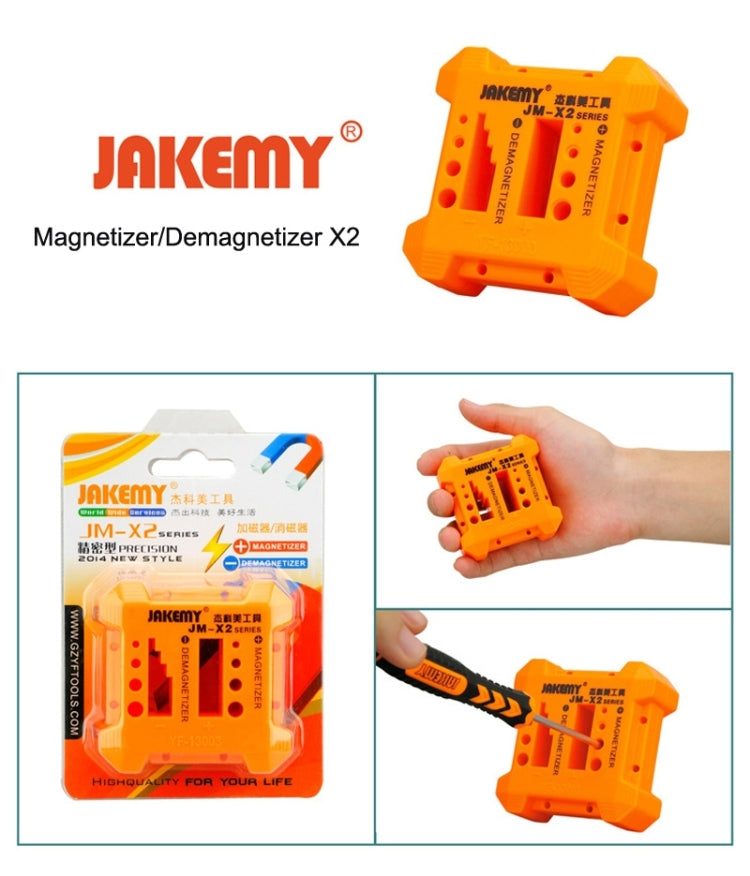JAKEMY JM-X2 Magnetizer/Demagnetizer with Screwdriver Holes, Size: Medium by JAKEMY