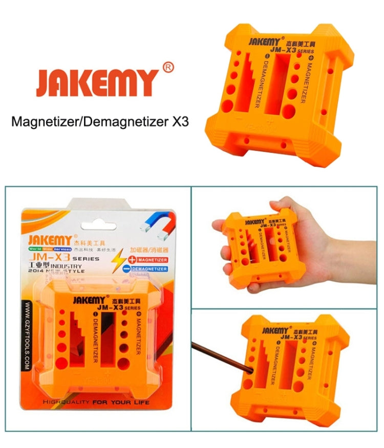 JAKEMY JM-X3 Magnetizer/Demagnetizer with Screwdriver Holes, Size: Large by JAKEMY