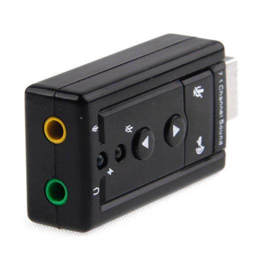 External USB 2.0 7.1 Channel 3D Virtual Audio Sound Card Adapter(Black) by buy2fix