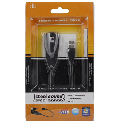 Steel Series 5H V2 USB 7.1 Channel Sound Adapter External Sound Card(Black) by buy2fix