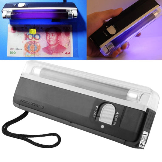 Handheld Blacklight UV Lamp & LED Flashlight, Verify Hidden Security Features On banknotes and Passport(Black) by buy2fix