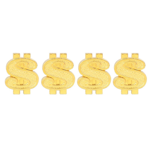 Universal 8mm Dollar Style Plastic Car Tire Valve Caps, Pack of 4(Gold) by buy2fix
