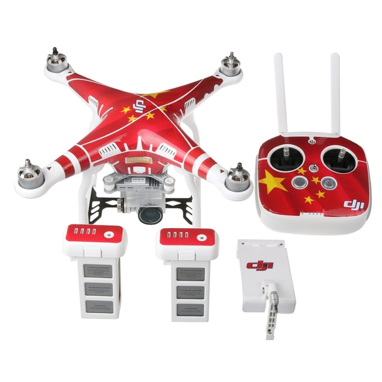 4D Imitation Carbon Fiber PVC Water Resistance Sticker Kit for DJI Phantom 3 Quadcopter & Remote Controller & Battery(Chinese Flag Pattern) by buy2fix