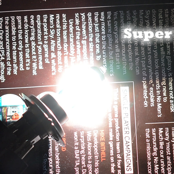 H4 Halogen Car Headlight, 2400 Lumens White Light, 12V / 100W 6000K by buy2fix