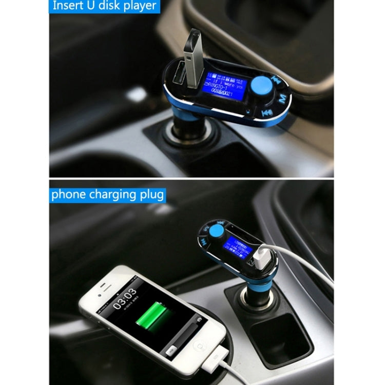 Bluetooth Tacking Handsfree Car Kit FM Transmitter with Remote Control, 2.1A Dual Car Charger, For iPhone, Galaxy, Sony, Lenovo, HTC, Huawei, and other Smartphones by buy2fix