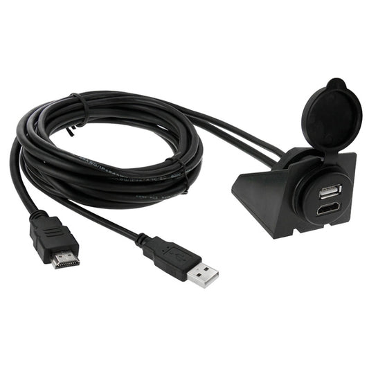 USB 2.0 & HDMI (Type-A) Male to Female Extension Cable, Length: 2m by buy2fix