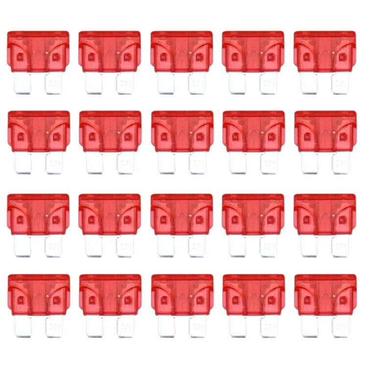 100 PCS Auto Mini Blade Fuse (10A) , DC 12V(Red) by buy2fix