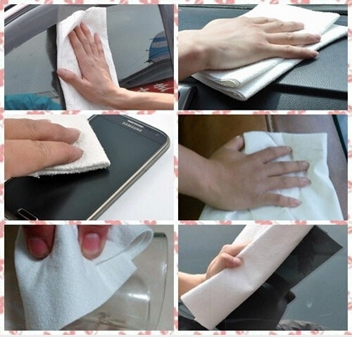 Microfiber Car Cleaning Washing Cloths Housework Clean Cloth, Size: 50x47.3x0.2cm(White) by buy2fix