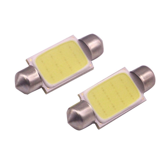 2 PCS 41mm 1.5W 80LM White Light 1 COB LED License Plate Reading Lights Car Light Bulb by buy2fix