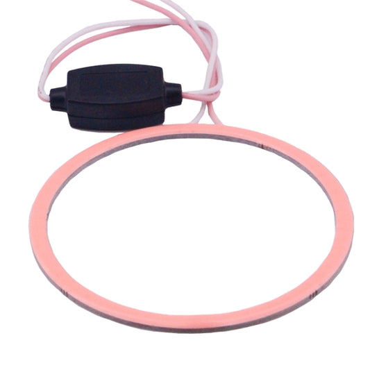 80mm 5W 180LM Angel Eyes Circles Car Headlight Pink Light COB LED Lights for Vehicles, DC 12-24V by buy2fix