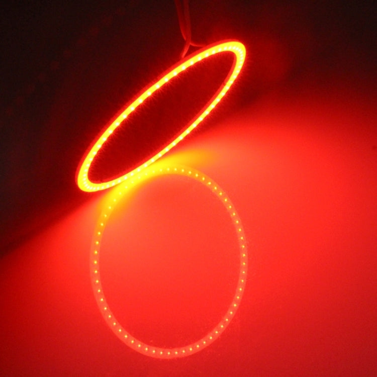 80mm 5W 180LM Angel Eyes Circles Car Headlight Red Light COB LED Lights for Vehicles, DC 12-24V by buy2fix