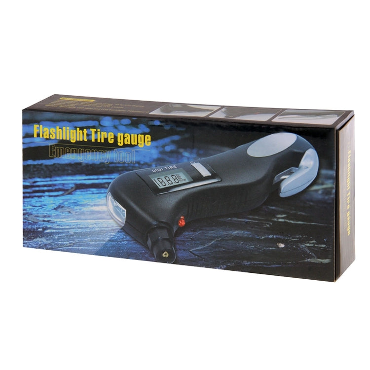 LCD Display Screen Digital Tire Gauge with LED Flashlight, Pressure Range: 2-150PSI by buy2fix