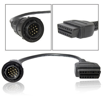 For Benz OBDII Sprinter 14 Pin to 16 Pin Diagnostic Plug Adapter(Black) by buy2fix