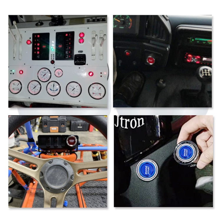 Blue Light Push Start Ignition Switch for Racing Sport (DC 12V) by buy2fix