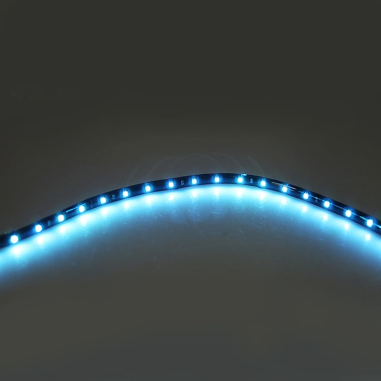 10 PCS 30cm 15 LED Waterproof Flexible Car Strip Light, DC 12V(Ice Blue Light) by buy2fix
