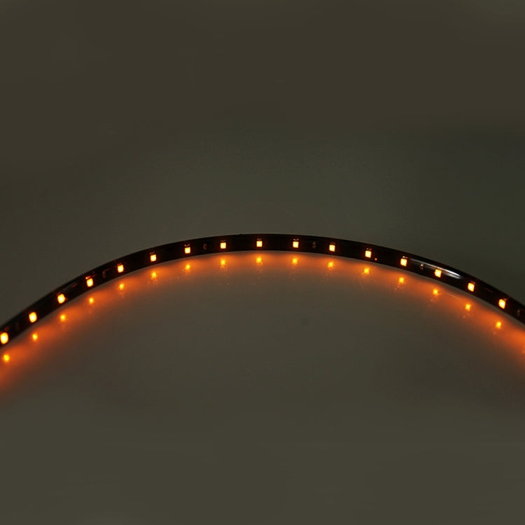 10 PCS 30cm 15 LED Waterproof Flexible Car Strip Light, DC 12V(Orange Light) by buy2fix