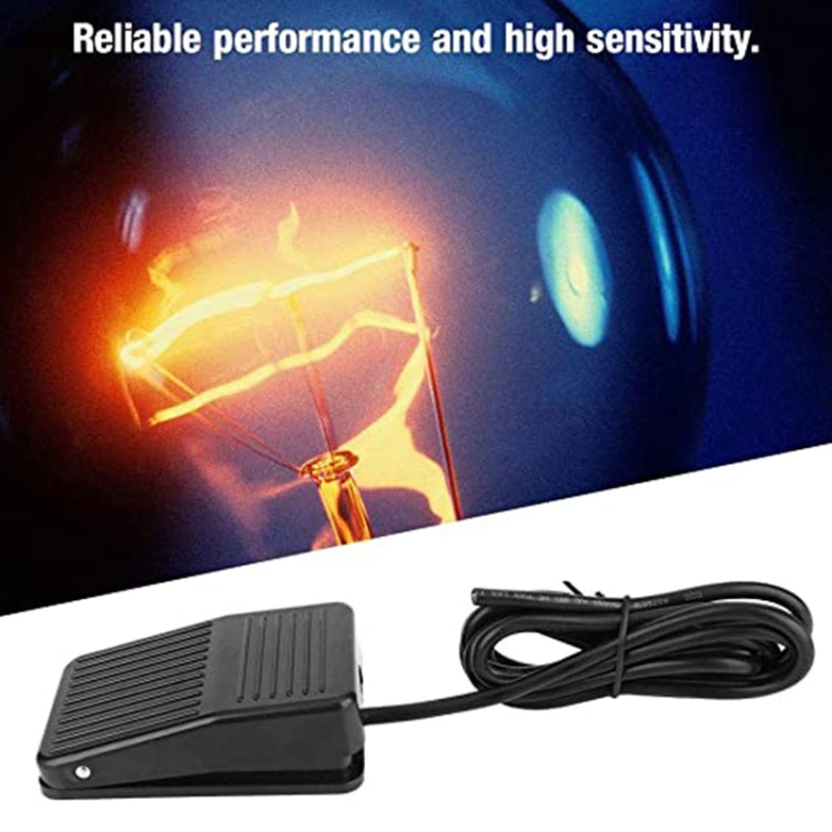 TFS-01 AC 250V 10A Anti-slip Plastic Case Foot Control Pedal Switch, Cable Length: 1m(Black) by buy2fix