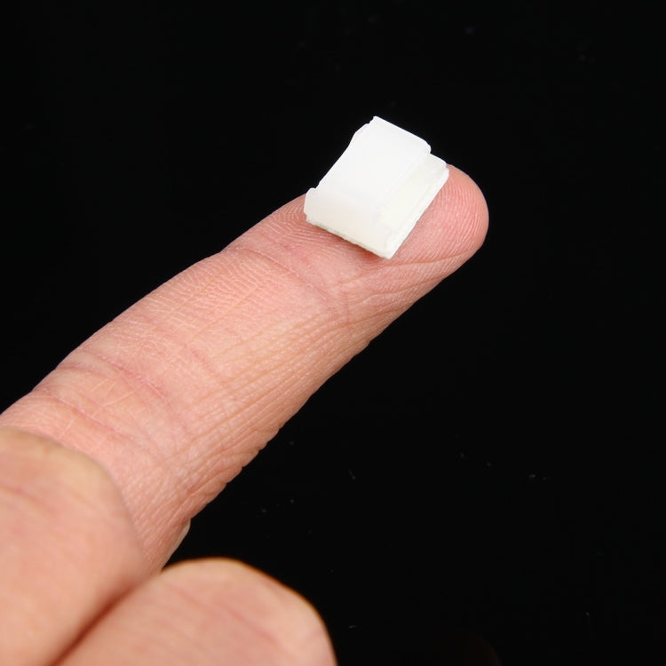 100 PCS Adhesive Backed Cable Clip Set(White) by buy2fix