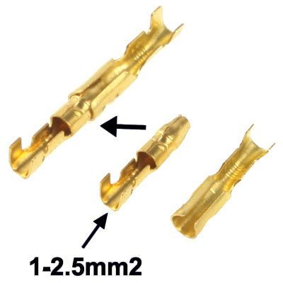 100pcs DIY Crimp Terminal Female to Male Ring Connector, Cable size: 1-2.5mm2 (100pcs in one packaging, the price is for 100pcs) by buy2fix