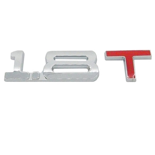 3D Universal Decal Chromed Metal 1.8T Car Emblem Badge Sticker Car Trailer Gas Displacement Identification, Size: 8.5x2.5 cm by buy2fix