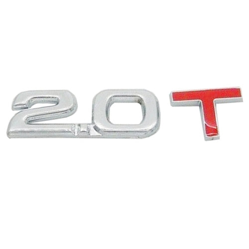 3D Universal Decal Chromed Metal 2.0T Car Emblem Badge Sticker Car Trailer Gas Displacement Identification, Size: 8.5x2.5 cm by buy2fix