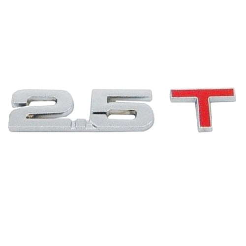 3D Universal Decal Chromed Metal 2.5T Car Emblem Badge Sticker Car Trailer Gas Displacement Identification, Size: 8.5x2.5 cm by buy2fix