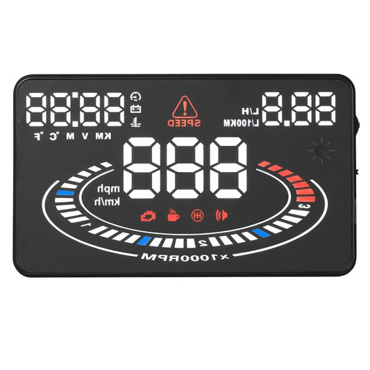 E300 5.5 inch Car OBDII / EUOBD HUD Vehicle-mounted Head Up Display Security System, Support Speed & Fuel Consumption, Overspeed Alarm, Fuel Consumption, Water Temperature, etc.(Black) by buy2fix